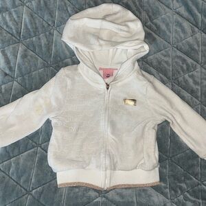 Juicy Couture Kids Cream Hooded Sweatshirt Size 12 Months PLEASE READ